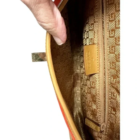 GUCCI Vintage Y2K Suede Leather Piston Lock Jackie Small Shoulder‎ Bag Authentic - Picture 8 of 16